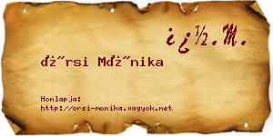Örsi Mónika névjegykártya
